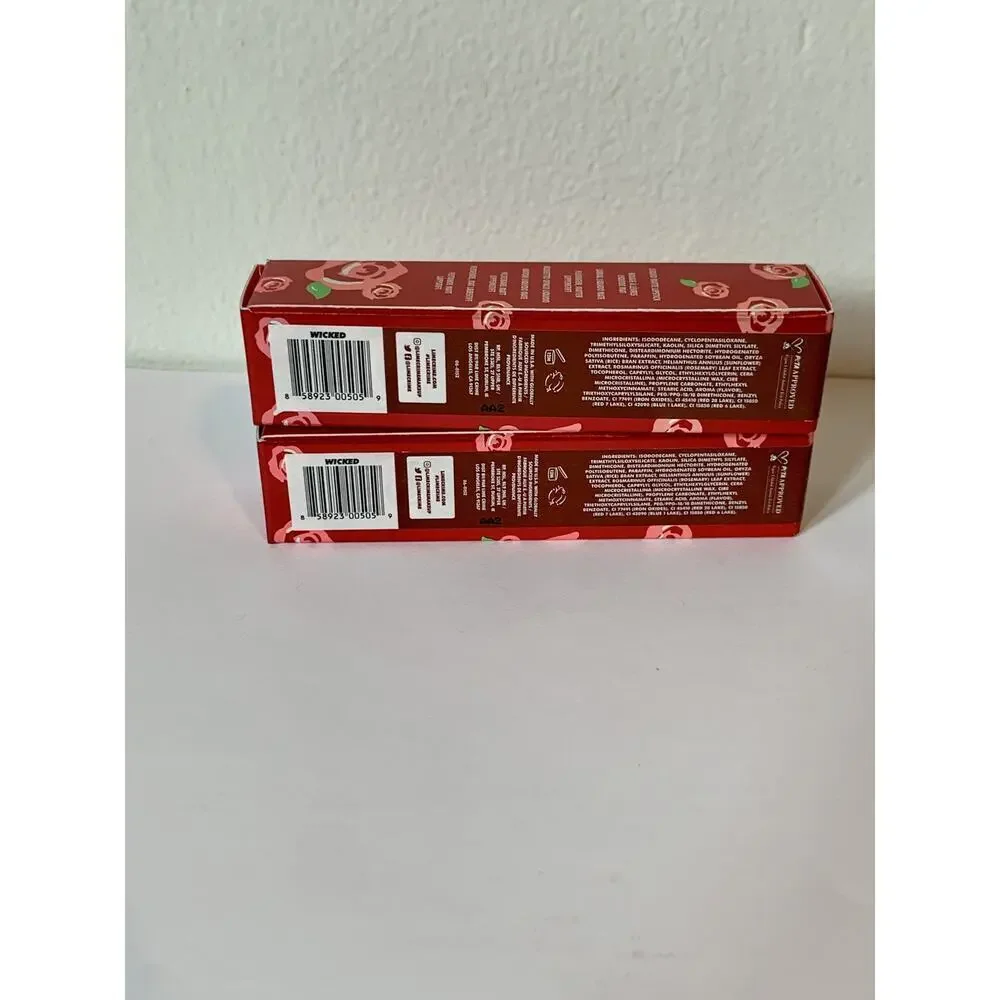 2X Lime Crime Velvetines Wicked Liquid Matte Lipstick NEW Set Bundle Deep Red